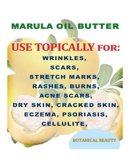 Manteca de Aceite de Marula Virgen Cruda 480 ml - Belleza Botánica