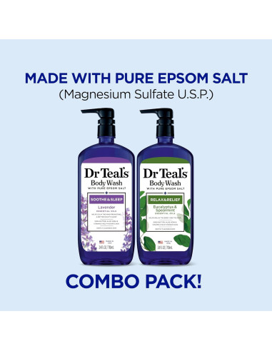 Ducha Corporal Dr Teal's 710 ml Lavanda y Eucalipto - Paquete de 2