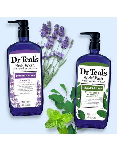 Ducha Corporal Dr Teal's 710 ml Lavanda y Eucalipto - Paquete de 2