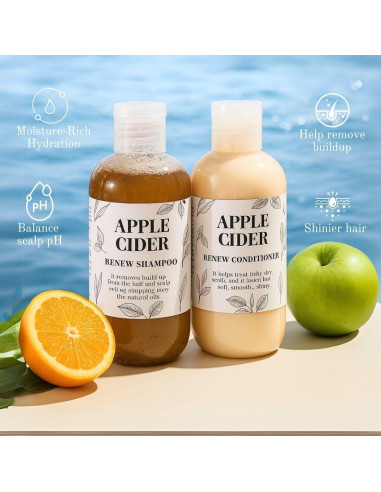 Champú de Vinagre de Sidra de Manzana Nature Skin 289g - Limpieza Profunda