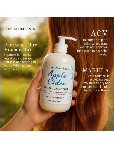 Champú de Vinagre de Sidra de Manzana Nature Skin 289g - Limpieza Profunda