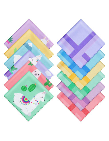 Paño de Limpieza de Gafas Weewooday 18 Piezas Floral