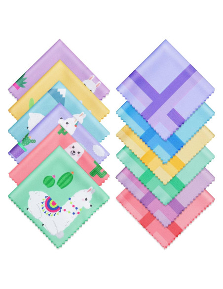 Paño de Limpieza de Gafas Weewooday 18 Piezas Floral