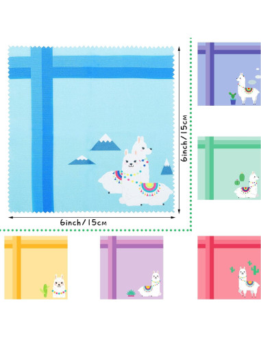 Paño de Limpieza de Gafas Weewooday 18 Piezas Floral