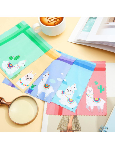 Paño de Limpieza de Gafas Weewooday 18 Piezas Floral