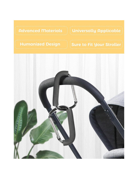 Ganchos para Cochecito DF Dualerv - 2 Paquetes de 16 cm