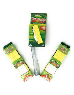 Esponja de Plato Arrow con Mango Dispensador y 4 Repuestos