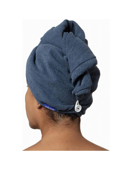 Toalla para Cabello AQUIS WRAP, Microfibra Ultra-Absorbente 73.7x25.4cm