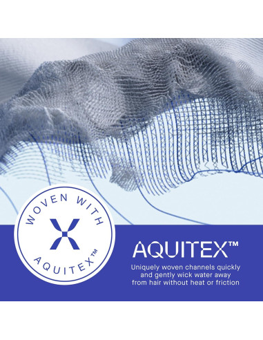 Toalla para Cabello AQUIS WRAP, Microfibra Ultra-Absorbente 73.7x25.4cm