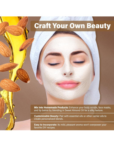 Aceite de Almendra Dulce 60 ml Plant Guru 100% Puro Natural