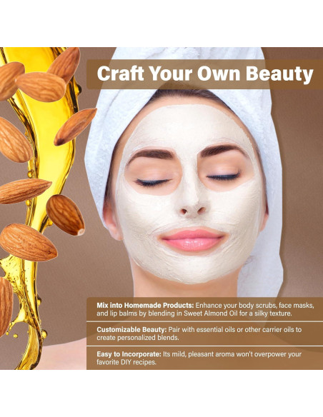 Aceite de Almendra Dulce 60 ml Plant Guru 100% Puro Natural