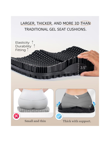 Cojín de Gel TPE Anzeng Grande 43x37 cm Alivio Dolor Cadera