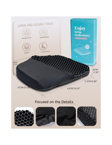 Cojín de Gel TPE Anzeng Grande 43x37 cm Alivio Dolor Cadera