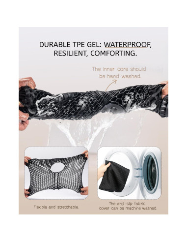 Cojín de Gel TPE Anzeng Grande 43x37 cm Alivio Dolor Cadera
