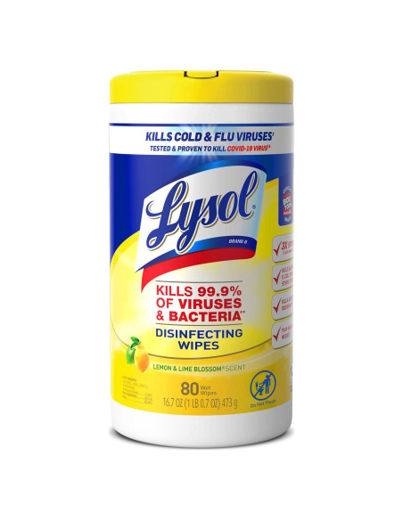 Toallitas Desinfectantes Lysol 80 Unidades Multi-Superficie