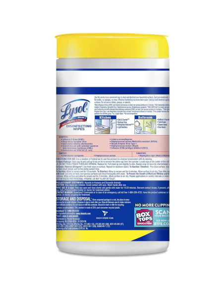 Toallitas Desinfectantes Lysol 80 Unidades Multi-Superficie