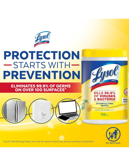 Toallitas Desinfectantes Lysol 80 Unidades Multi-Superficie