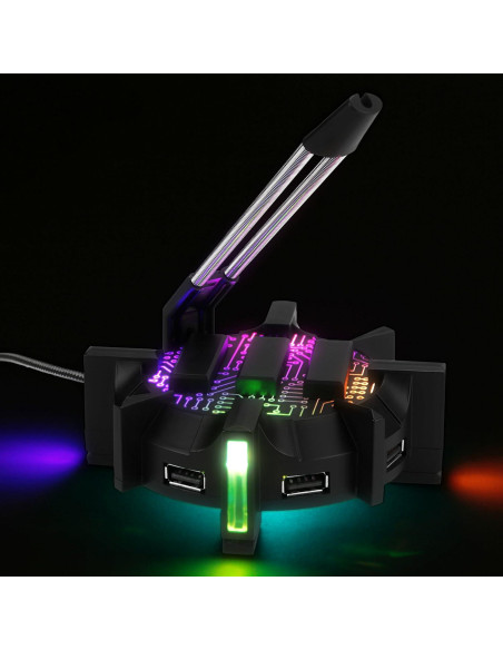 Soporte para Ratón Gaming ENHANCE con Hub USB y LED