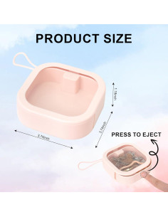 Organizador de Gomas de Pelo Rosa Obsoorth, Compacto y Portátil 2