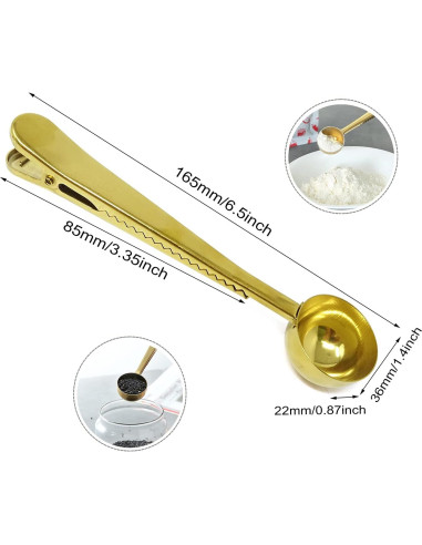 Set de 3 Cucharas Medidoras de Acero Inoxidable Honbay 16.5 cm