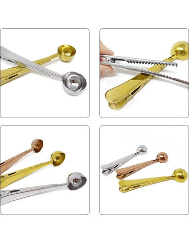 Set de 3 Cucharas Medidoras de Acero Inoxidable Honbay 16.5 cm