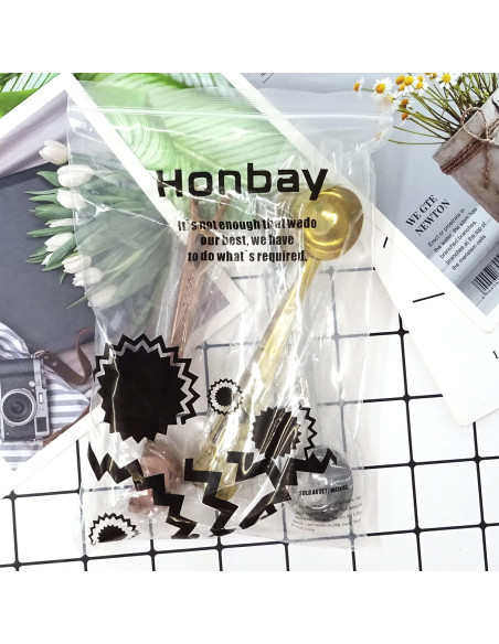 Set de 3 Cucharas Medidoras de Acero Inoxidable Honbay 16.5 cm