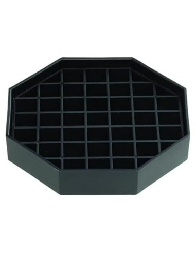 Bandeja de Goteo Octagonal Rattleware 10.16 cm Plástico Negro