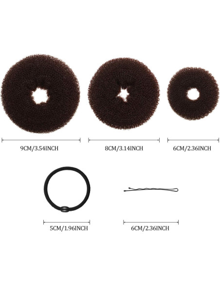 Juego de 9 Piezas Creadores de Moños WILLBOND con Bandas y Horquillas