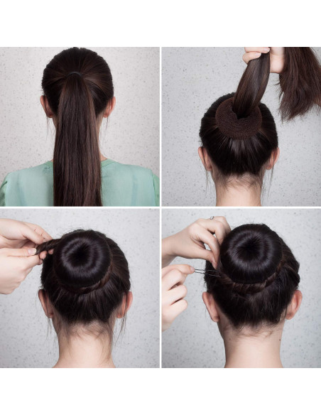 Juego de 9 Piezas Creadores de Moños WILLBOND con Bandas y Horquillas