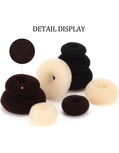 Juego de 9 Piezas Creadores de Moños WILLBOND con Bandas y Horquillas