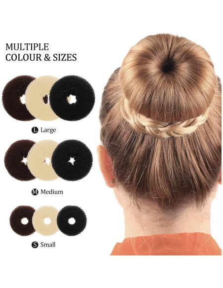 Juego de 9 Piezas Creadores de Moños WILLBOND con Bandas y Horquillas