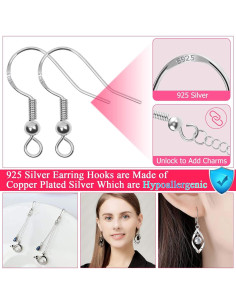 Kit de Fabricación de Pendientes Cludoo - 2393 Piezas Hipoalergénicas 2