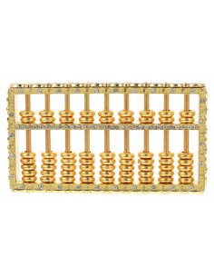 Adorno Miniatura de Ábaco Dorado Garneck - Decoración Feng Shui