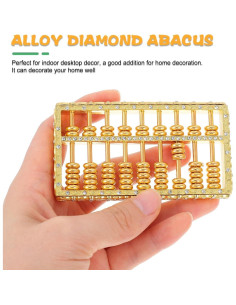 Adorno Miniatura de Ábaco Dorado Garneck - Decoración Feng Shui 2