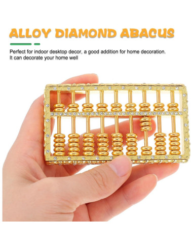 Adorno Miniatura de Ábaco Dorado Garneck - Decoración Feng Shui