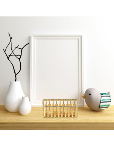 Adorno Miniatura de Ábaco Dorado Garneck - Decoración Feng Shui