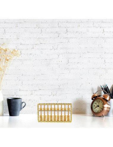 Adorno Miniatura de Ábaco Dorado Garneck - Decoración Feng Shui