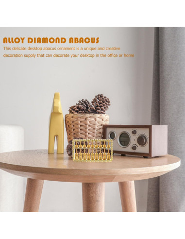 Adorno Miniatura de Ábaco Dorado Garneck - Decoración Feng Shui