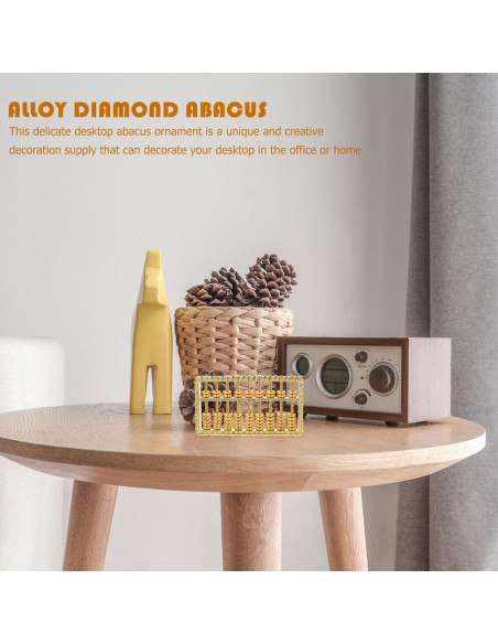 Adorno Miniatura de Ábaco Dorado Garneck - Decoración Feng Shui