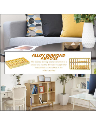 Adorno Miniatura de Ábaco Dorado Garneck - Decoración Feng Shui