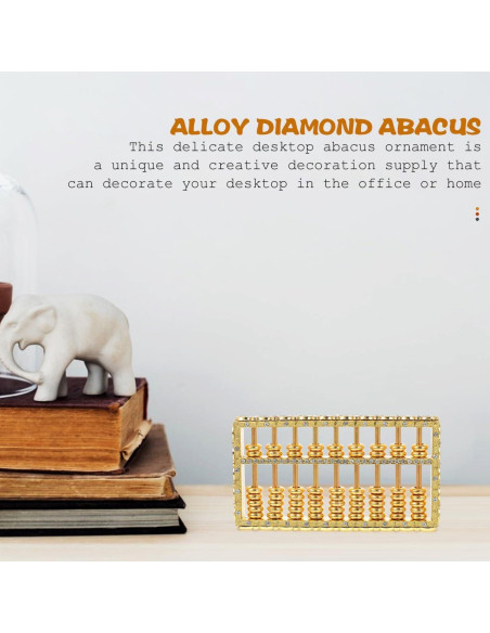 Adorno Miniatura de Ábaco Dorado Garneck - Decoración Feng Shui