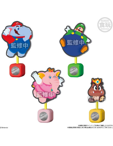 Soporte de Clip 3D BANDAI Super Mario Bros Wonder - Caja 16 Piezas