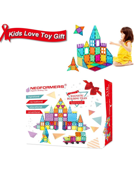 Azulejos Magnéticos NEOFORMERS 110 Piezas 3D STEM para Niños