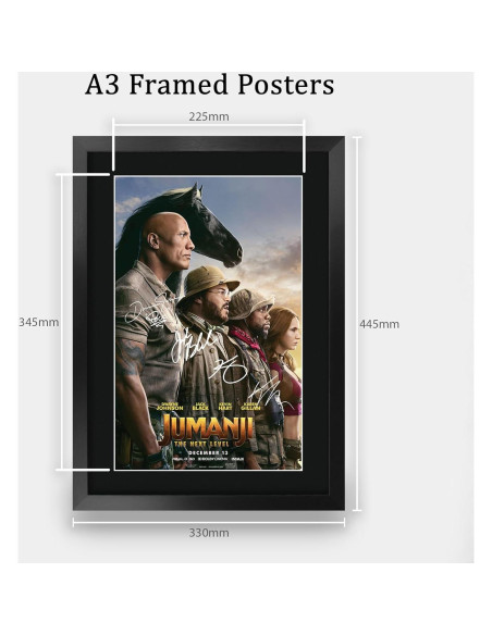 Póster Enmarcado Jumanji 3 Dwayne Johnson 40.64x30.48 cm