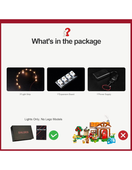 Kit de Iluminación LED DALDED para Casa de Isabelle 77049