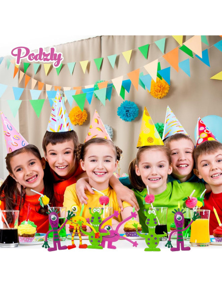 Conjunto de 12 Juguetes Monstruo Flexibles Podzly - Antiestrés