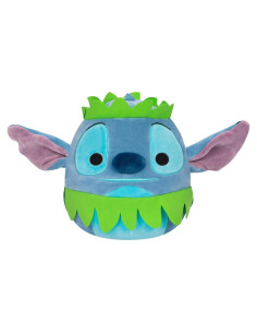 Peluche Squishmallows Disney Stitch 20 cm con falda hawaiana