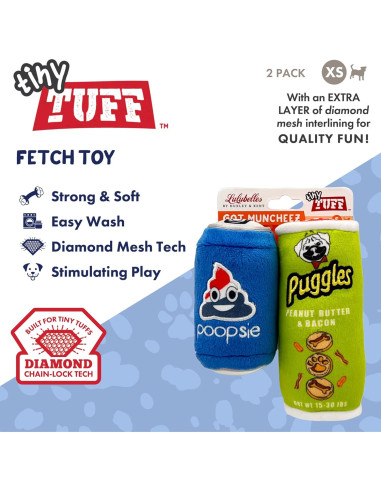 Juguetes para Perros Huxley & Kent Tiny Tuff - Paquete de 2