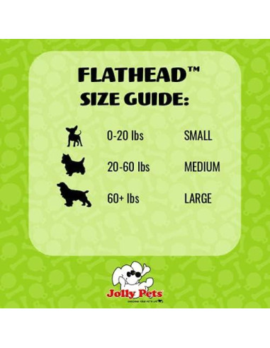 Juguete de Tirar y Sonido Jolly Pets Flathead Grande 20cm