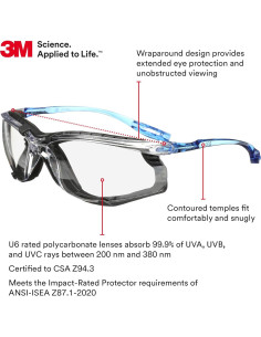 Gafas de Seguridad 3M Virtua CCS Antivaho Paquete de 2 2